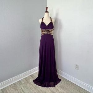 Bohemian Purple Crossback Gown ✨